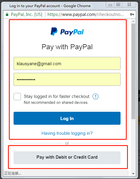Paypal payment